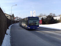 VZO-Mercedes Citaro NR.54 bei der Haltestelle Hombrechtikon,Plattenhof am 5.2.12
