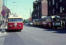 NESA Obuslinie 26 (Obus 36) Hellerup, Callisensvej am 23. Mai 1968.