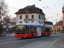 VB Biel - Hess-Swisstrolley BGT-N2C  Nr.56 unterwegs in Nidau am 12.02.2012