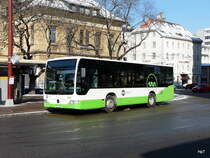trn - Mercedes Citaro  Nr.303  NE 90303 bei den Haltestellen vor dem Bahnhof In La Chaux de Fonds am 12.02.2012