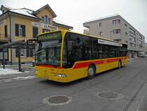 Mercedes Citaro mit der Betriebsnummer 42 auf der Linie 64 Richtung Arlesheim Dorf unterwegs. Die Aufnahme stammt vom 13.02.2012.

