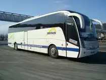 MAN Caetana CT 600 de l'entreprise InterNorte assurant la ligne Portugal - Espagne - Suisse - Hollande pour le compte de Eurolines photographi� le 17.02.2012 sur l'aire d'autoroute de La C�te en Gen�ve et Lausanne