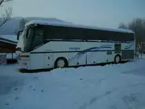 Bova Futura (ancienne g�n�ration) ex-Joly Voyages. Ce v�hicule n'est plus utilis�, il est stationn� � Bassecourt (Suisse). 
La photo a �t� prise un matin par -23� !