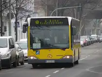 B-EX 8133 (Fa. BEX Berlin) am 18.2.2012 im Schienenersatzverkehr unterwegs S-Bahnhof Rummelsburg, Berlin