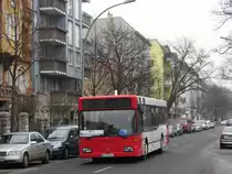 B-CM 366 der Fa. Magasch als Schienenersatzverkehr am S-Bahnhof Rummelsburg. 18.2.2012, Berlin