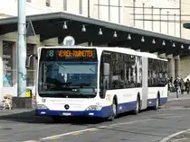 TPG Genf - Mercedes Citaro Nr.1161  GE 960911 unterwegs auf der Linie 8 in der Stadt Genf am 18.02.2012
