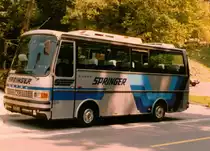 Aus dem Archiv: Setra S 208 H  Springer , gebaut von 1979 bis 1983, L�nge nur 7,60 m, Juli 1986 W�rthersee/�sterreich 