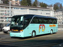 Setra S 415 HD  beim Bahnhof in St.Gallen am 01.03.2012