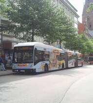 Ein Van Hool AGG 300 in Hamburg von der Hochbahn Hamburg am 01.07.2011