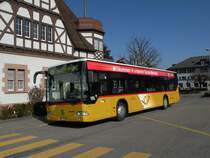 Mercedes Citaro der Post auf der Linie 84 nach Kaiseraugst am Bahnhof Rheinfelden. Die Aufnahme stammt vom 21.02.2012.
