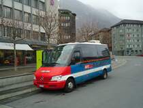 SBC Chur - Nr. 92/GR 154'792 - Mercedes am 5. Mrz 2012 beim Bahnhof Chur