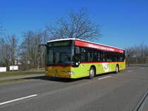 Mercedes Citaro der Post auf der Linie 84 nach Kaiseraugst unterwegs. Die Aufnahme stammt vom 21.02.2012.



