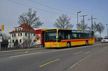 Mercedes Citaro mit der Betriebsnummer 45 auf der Linie 58 an der Haltestelle Hofmatt. Die Aufnahme stammt vom 07.03.2012. 