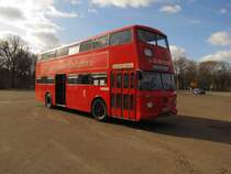 Ein unbekannter BVG Doppeldecker auf Stadtrundfahrt am Vlkerschlachtdenkmal in Leipzig; 20.02.2012