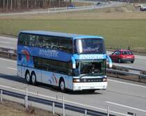 Setra 228 DT de la maison Bogojevic photographi� sur l'autoroute Zurich - Berne � la hauteur de Oensingen le 10.03.2012
- Il s'agit ici d'un Setra ex-Gerber Reisen (les couleurs de base sont encore d'origine)