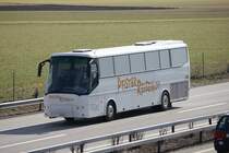 Bova Futura de la maison Pfister Reisen photographi� sur l'autoroute Berne - Zurich � la hauteur de Oensingen le 10.03.2012