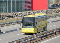 Neoplan de la maison Durmo Reisen photographi� sur l'autoroute Zurich - Berne � la hauteur de Oensingen le 10.03.2012