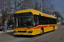 Volvo Hybrid Bus mit der Betriebsnummer 1 auf der Linie 37 an der Haltestelle St. Jakob. Die Aufnahme stammt vom 13.03.2012.