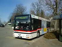 Geissmann, H�gglingen - AG 8942 - MAN am 6. M�rz 2012 beim Bahnhof Wohlen