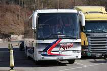 Renault Illiade de la maison Ryffel photographi� le 15.03.2012 sur l'aire de repos du Grauholz pr�s de Berne sur l'autoroute Zurich - Berne