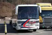 Renault Illiade de la maison Ryffel photographi� le 15.03.2012 sur l'aire de repos du Grauholz pr�s de Berne sur l'autoroute Zurich - Berne