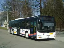 Geissmann, H�gglingen - AG 8283 - MAN am 6. M�rz 2012 beim Bahnhof Wohlen