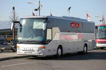 Setra 415 GT HD de la maison WEIK (Allemagne) photographi� le 16.03.2012 sur l'aire de repos de Bavois entre Yverdon et Lausanne