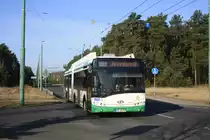 Solaris Trollino 18AC, Obus 059 der BBG-Eberswalde im Brandenburgischen Viertel am 06.03.2012. 