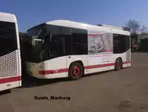 Stadtwerke Marburg Van Hool Bus der die Oberstadt ( Historische Altstadt ) bedient, hier am Busdepot Am Krekel