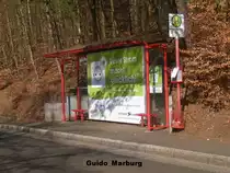 Stadt Marburg Bushaltestelle Wittenbergerweg Richtung Hauptbahnhof