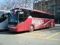 Setra 415 GT HD de la maison Angelbachtal Reisen (Deutschland) photographi� le 21.03.2012 � proximit� de la gare de Berne