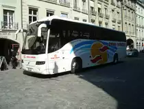 Volvo 9700 de la maison Zani Viaggi (Italia) photographi� le 21.03.2012 � Berne � proximit� de la Tour de l'0Horloge (Zyttglock)