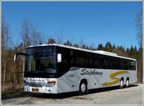(VS 3028)  Am Stassenrand nahe der belgischen Grenze machte dieser Setra 419 UL eine kurze Pause. 26.03.2012