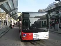 MAN Lions City Bus der Firma Jochum Reisen aus Saarlouis im Saarland. Das Foto habe ich am Hauptbahnhof in Saarbr�cken gemacht.Die Aufnahme war am 24.03.2012 in Saarbr�cken.