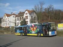 MAN Bus von Saarbahn und Bus in Saarbrcken Brebach. Die Aufnahme des Foto habe ich am 24.03.2012 gemacht.