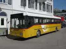 MB 405 Postauto Valais abgestellt beim Bahnhof Leysin-Feydey, 29.03.2012.