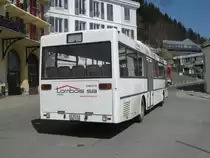 MB 405, Bus Navette (Ortsbus), beim Bahnhof Leysin-Feydey, 29.03.2012.