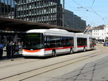 VBSG - Hess-Swisstrolleybus BGGT-N2C Nr.193 bei den Bushaltestellen vor dem Bahnhof in St.Gallen am 26.03.2012