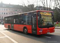 Busverkehr Rheinland GmbH MAN Lion's City in Richtung Neuss Landestheater.