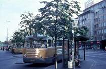 Kopenhagen AB Buslinie 35 (Leyland-DAB 1026) H.C. Andersens Boulevard / Rådhusplads (Rathausplatz) am 18. August 1970.
