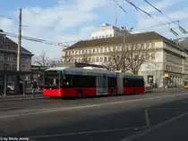 VB/TPB Nr. 51 (Hess Swisstrolley 3 BGT-N2C) am 17.3.2012 beim Bhf. Biel