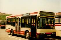 Aus dem Archiv: Neoplan N 4007  Hagro Trans  f�r Verkehrsbetriebe Karlsruhe, Mai 1997 Karlsruhe
