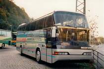 Rarit�t aus dem Archiv: Neoplan N 116 Cityliner Sondermodell Platin Edition (60 Fahrzeuge gebaut), Vorf�hrwagen, November 1995 Heidelberg