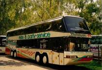 Aus dem Archiv: Neoplan N 128/4 Megaliner  B�hringer , August 2000 Karlsruhe