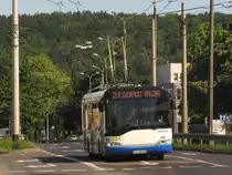 Solaris Trollino 12AC (3084) als ein Obus der Linie 21. Gdynia, al. Zwycięstwa, 27.06.2011.