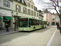 BAD-SW 506 der BBL hat am 10.04.2012 auf Linie 201 den Leopoldsplatz erreicht, um gleich weiter in Richtung Lichtental zu fahren.