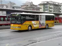 Postauto - Setra  313 UL  VS 241696 auf dem Bahnhofsplatz in Brig am 08.04.2012