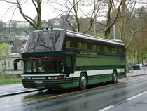 Neoplan immatricul� au Kazakstan photographi� le 19.04.2012 � proximit� de la B�rengraben � Berne