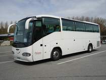 Scania Irizar de la maison Peluso (Italie) photographi� le 21.04.2012 sur l'aire de repos d'Estavayer-le-Lac