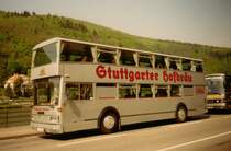 Rarit�t aus dem Archiv: Vetter Doppeldecker auf Basis O 303  Stuttgarter Hofbr�u , April 1993 Heidelberg 